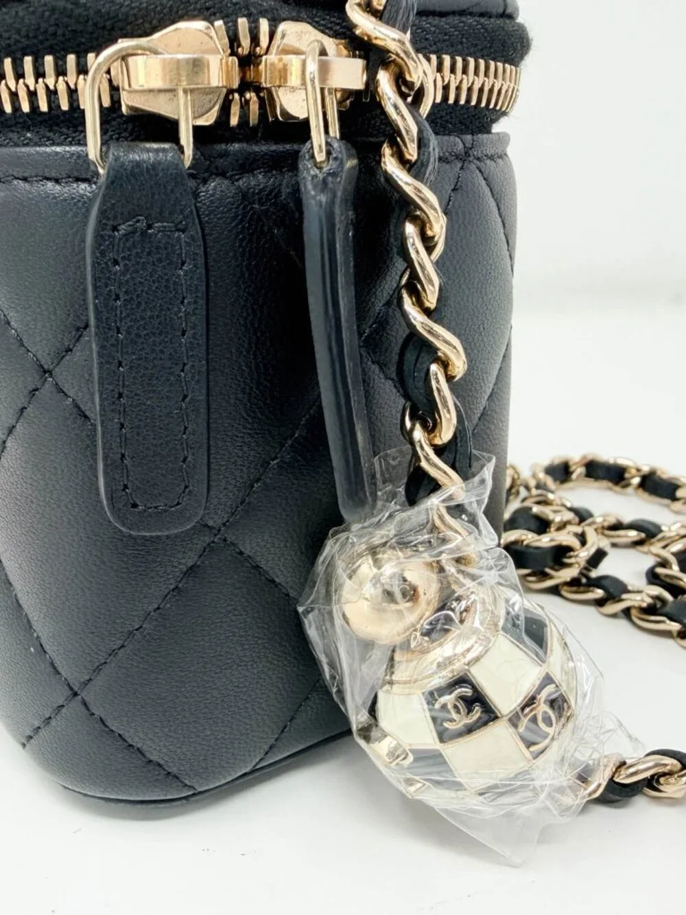 Chanel Mini Pearl Crush Vanity Case With Chain